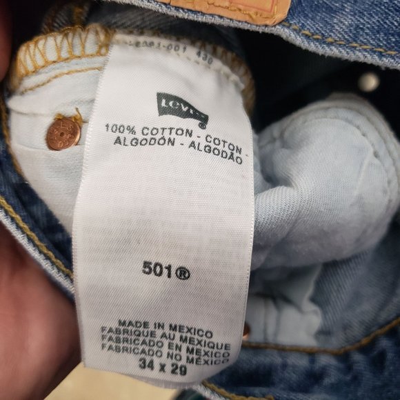 Levi 501 Button Fly Lot 3 Pairs Tag Size 34 X 29 Distressed Holes Tears - Picture 11 of 12